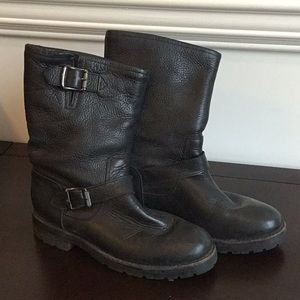 Frye Natalie Mid Engineer Shearling Lined size 8